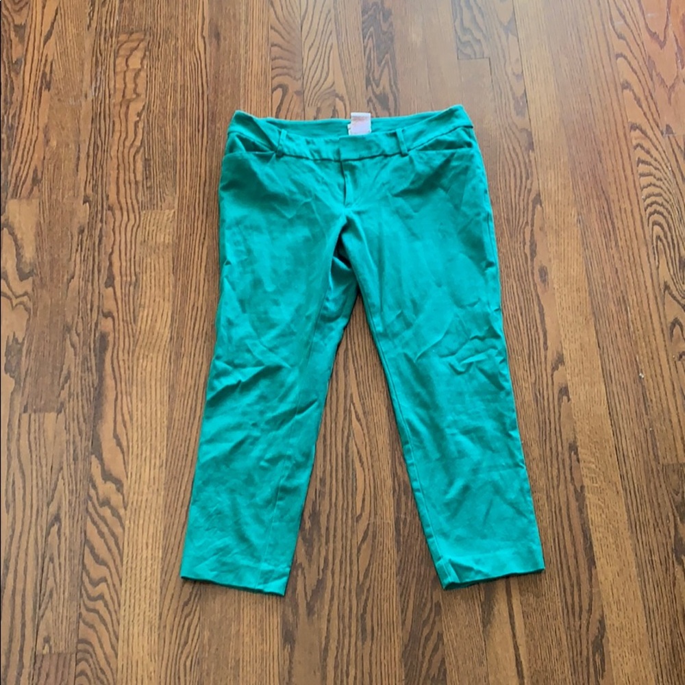 Green dress pants
